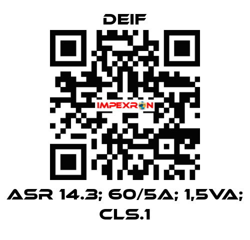 ASR 14.3; 60/5A; 1,5VA; CLS.1 Deif