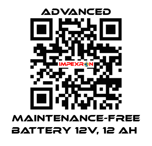 Maintenance-Free Battery 12V, 12 Ah  Advanced