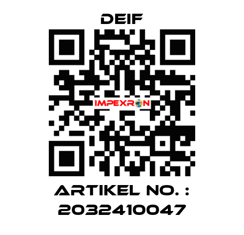 Artikel no. : 2032410047 Deif