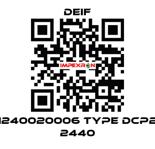 1240020006 Type DCP2 2440 Deif