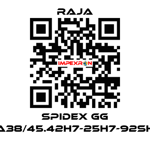 SPIDEX GG A38/45.42H7-25H7-92SH Raja