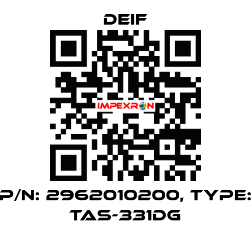 P/N: 2962010200, Type: TAS-331DG Deif