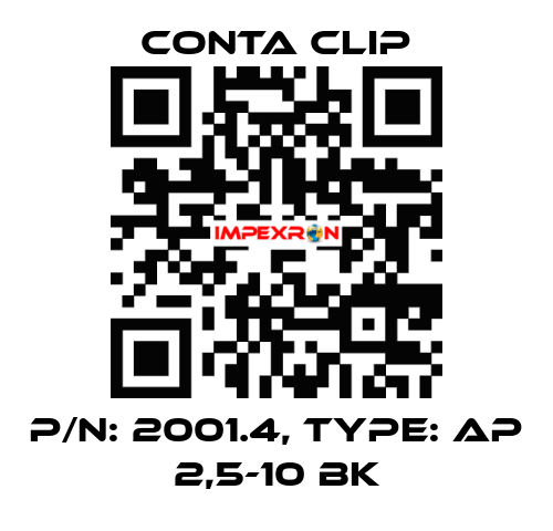 P/N: 2001.4, Type: AP 2,5-10 BK Conta Clip