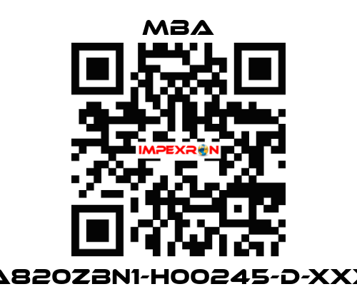 MBA820ZBN1-H00245-D-XXXXX MBA