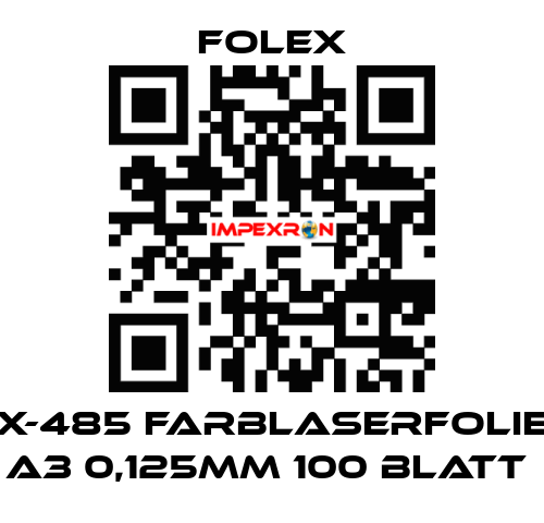 X-485 FARBLASERFOLIE A3 0,125MM 100 BLATT  Folex