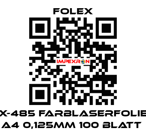 X-485 FARBLASERFOLIE A4 0,125MM 100 BLATT  Folex