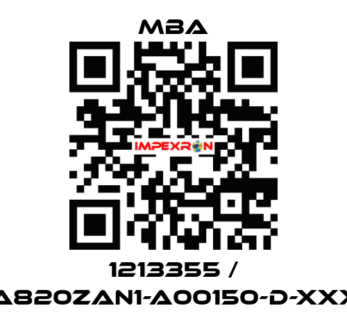 1213355 / MBA820ZAN1-A00150-D-XXXXX MBA