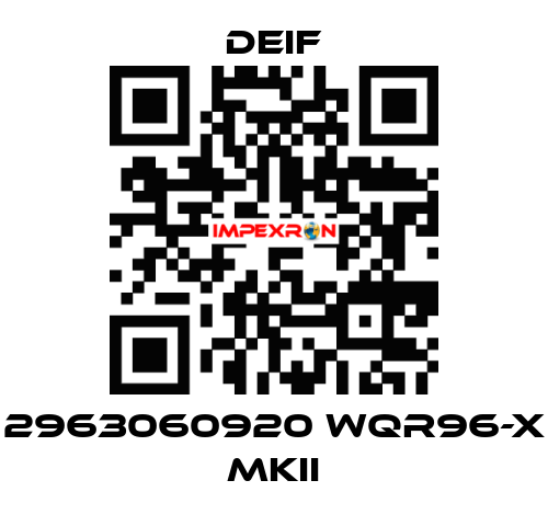 2963060920 WQR96-X MKII Deif