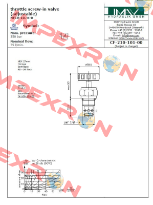 NFCV-10N-K-0 IMAV Hydraulik