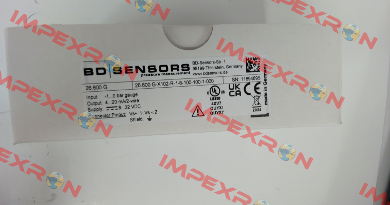 26.600 G-X102-R-1-8-100-1-000 Bd Sensors