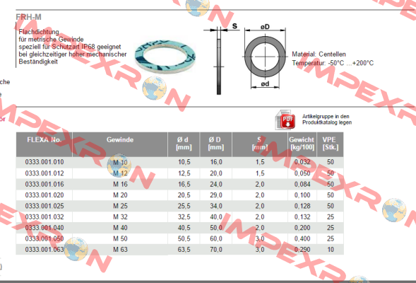 333001020 (1 x 25pcs.)  Flexa