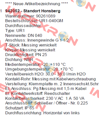 UR1-040GM Honsberg