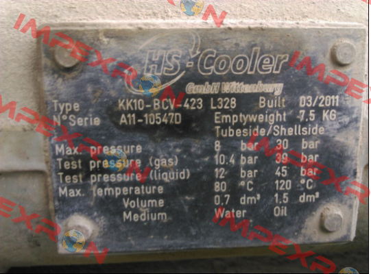 KK10-BCV-423 L328 HS Cooler