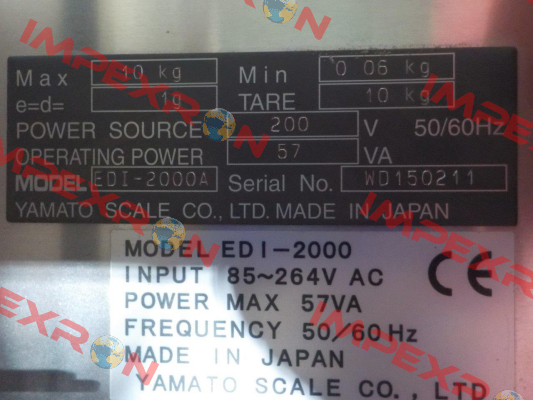 EDI-2000A, S/N:WD150211, YAMATO