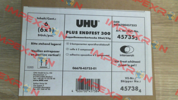 45738  PLUS ENDFEST 300 (1 pack, 1x 6 pcs) UHU