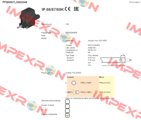 PFB9067L0062048 Ter Tecno Elettrica Ravasi