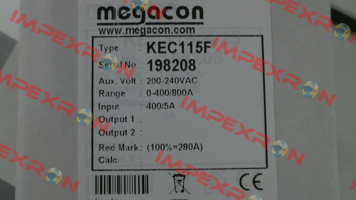 KEC115F - 200-240V Megacon