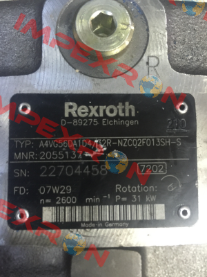 Part number: R902055137, A4VG56DA1D4/32R-NZC02F013SH-S Rexroth